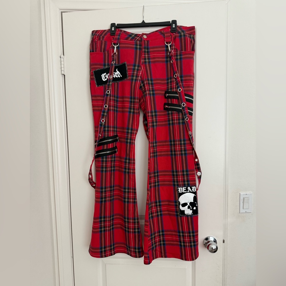 The Grave Girls Aurora Cargo Punk Plaid Pants